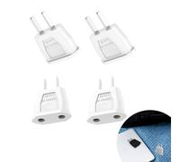 Xmart 4 Pièces Adaptateur Voyage Blanc Adaptateur Prise USA Réutilisable Adaptateur Prise USA vers France Adaptateur Prise Canada Adaptateur Prise Japon Adaptateur Mexique