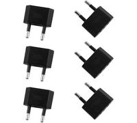 Xmart 6 Pièces Adaptateur Prise USA Noir Adaptateur Prise Universelle Adaptateur Prise Japon Daptateur Prise Americaine/France/Us vers EU Voyage Voyage d'affaires