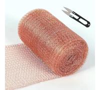Xmart Grillage en Cuivre Grillage Anti Rongeur Maille Cuivrée Flexible Clôture Anti-Escargot Maille avec des Ciseaux pour La Protection du Jardin et La Lutte Antiparasitaire (12,7 cm x 6m)