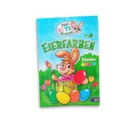 Xmas-and-more Oeufs de Pâques Couleurs - 5 couleurs - Couleurs aux œufs - 5 couleurs vives - Couleurs vives - Rouge, jaune, orange, vert, bleu