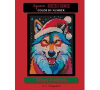 Xmas Animals Color by Number Book - Premium paper