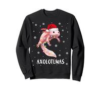 Xmas Axolotlmas Fish Christmas Lights White-Axolotl Lizard Sweatshirt