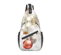 Xmas Balls Happy Valentine's Day Crossbody Bag Men's Chest Cross Body Bag, léger, pour la randonnée et Les Voyages
