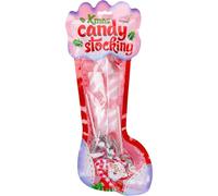 Xmas Candy Stocking 120 g - Emballage cadeau de Noël avec sucettes de Noël, sucres d'orge et bonbons, remplissage idéal de Noël et idée de décoration festive pour enfants et adultes