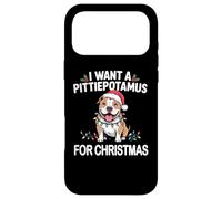 Xmas I Want A Pittiepotamus for Christmas Pitbull Dog Coque pour iPhone 17 Pro Max