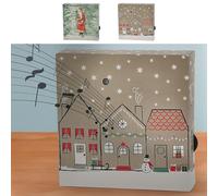 Xmas Lot de 2 enceintes avec détecteur de mouvement 12 x 12 x 3,5 cm Carton plastique Musique de Noël réglable (1 lot de 2 Soundbox Xmas)