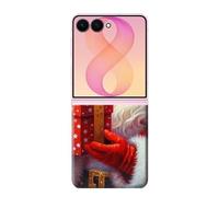 Xmas Smiling Santa Claus Gift Box Etui Coque Housse pour Samsung Galaxy Z Flip 8