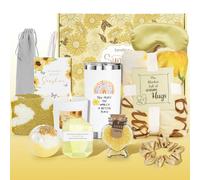 Xmas station Cadeaux de Noël avec une touche de soleil pour femme, cadeaux de tournesol pour maman, 13 cadeaux de spa pour femme, ensembles cadeaux d'anniversaire, cadeaux pour elle, paniers de Noël