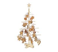 xmas3 S 75 cm Arbre de Noël en Bois, Naturel, 48 x 48 x 75 cm