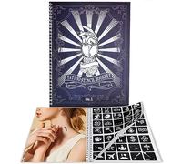 XMASIR 20 Feuilles 482 Pièces Petit Pochoir tatoo temporaire, L'album Tatouage Ephémère Femme Enfant Adulte Tattoo tatouage temporaire Pour Les Femmes Enfants Peinture de Corps Paillettes (Bleu)