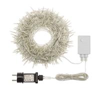 XMASKING LuminalPark Chaîne 25,5 m, 360 miniled blanc chaud traditionnel avec contrôleur de mémoire, câble transparent, 30 V