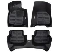 XMATS Lot de tapis de sol en cuir de qualité supérieure pour VW Polo 5 2008-2017 - Tapis de voiture au design luxueux avec bord haut
