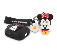 XMBYGY Airpods Pro 2nd Generation Case Cover avec Doll and Keychain, Cute Skin Design Silicone Charging Case Housse de Protection Accessoires Compatible pour Airpods Pro 2 Case 2022 (Minnie)