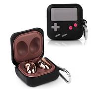 XMBYGY Coque en silicone avec porte-clés pour Samsung Galaxy Buds2 Pro (2022), Galaxy Buds 2 (2021), Galaxy Buds Pro (2021), Galaxy Buds Live (2020) (RetroGPblack)