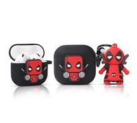 XMBYGY Coque en silicone pour écouteurs AirPods 4 (2024), coque de protection antichoc avec dragonne anti-perte de poupée de dessin animé pour homme, femme, adolescent (DEDP)