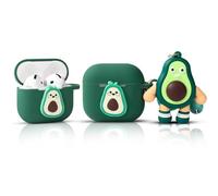 XMBYGY Coque en silicone pour écouteurs AirPods 4 (2024), coque de protection antichoc avec lanière anti-perte de poupée de dessin animé pour homme, femme, adolescent (avocat)