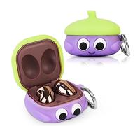 XMBYGY Coque en silicone pour Samsung Galaxy Buds FE (2023), Buds2 Pro (2022), 2 (2021), Live (2020), personnage de dessin animé 3D avec porte-clés, portable, protection des écouteurs sans fil,