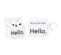 XMBYGY Coque pour écouteurs Airpods 3e génération en silicone avec joli motif peau de dessin animé, avec porte-clés (bonjour)