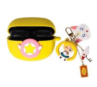 XMBYGY Coque pour écouteurs Bose Ultra ouverts (2024), coque de protection antichoc en silicone avec lanière anti-perte de poupée de dessin animé pour homme et femme (SMN)