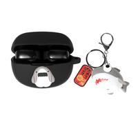 XMBYGY Coque pour écouteurs Bose Ultra ouverts (2024), coque de protection antichoc en silicone avec lanière anti-perte de poupée de dessin animé pour homme et femme (requin)