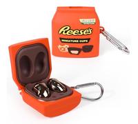 XMBYGY Coque pour Galaxy Buds FE (2023) / Buds2 Pro (2022) / Buds 2(2021) / Buds Pro (2021) / Buds Live (2020) - Coque de protection en silicone avec mousqueton pour garçons et filles (Reese)