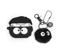 XMBYGY Étui pour AirPods Pro 2e et 1ère génération Écouteurs sans fil avec poupée et cordon anti-perte, chargement en silicone, coque de protection anti-chocs avec design peau de dessin animé 3D pour