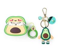 XMBYGY Étui pour AirPods Pro 2e et 1ère génération Écouteurs sans fil avec poupée et cordon anti-perte, chargement en silicone, coque de protection anti-chocs avec design peau de dessin animé 3D pour