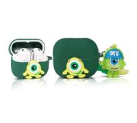 XMBYGY Housse pour Samsung Galaxy Buds 3 et Galaxy Buds 3 Pro, avec poupée et mousqueton, housse de protection en silicone antichoc avec motif en cuir de dessin animé, pour homme, femme,