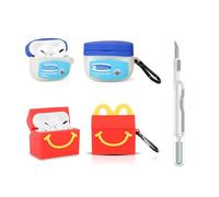 XMBYGY - Lot de 2 coques pour écouteurs sans fil Apple AirPods Pro 2e/1ère génération avec kit de stylo de nettoyage, étui de charge mignon en silicone résistant aux chocs pour AirPods Pro 1/2 (FSL+M)