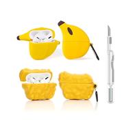 XMBYGY - Lot de 2 coques pour écouteurs sans fil Apple AirPods Pro 2e/1ère génération avec kit de stylo de nettoyage, étui de charge mignon en silicone résistant aux chocs pour AirPods Pro 1/2 (FCK+