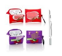 XMBYGY - Lot de 2 coques pour écouteurs sans fil Apple AirPods Pro 2e/1ère génération avec kit de stylo de nettoyage, étui de charge mignon en silicone résistant aux chocs pour AirPods Pro 1/2 (TAK+