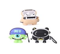 XMBYGY - Lot de 3 coques pour AirPods Pro de 2ème/1ère génération (2022/2019) avec porte-clés, jolie coque de protection en silicone avec design de dessins animés pour garçons et filles (3DMrQ +