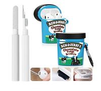 XMBYGY Stylo de Nettoyage avec étui Mignon pour Airpods 1/2 et Porte-clés, Coque de Protection en Silicone pour Airpods avec kit de Nettoyage pour étui de Chargement sans Fil et écouteurs