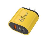 Xmccvt Bloc De Charge | 65W 3 Ports Protection Contre La Surcharge Sécurisée | Adaptateur Secteur Charge Rapide - pour Voyage Intérieur Extérieur Maison Chambre Salon Bureau Appartement Voyage