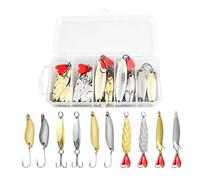 Xmccvt Cuillères Pour La Pêche À La Truite | Leurres Spinner Montés avec Hameçon | Appât Leurre de Type Cuillère | Pour Rivière, Réservoir, Étang, Lac, Bord De Mer, Surf, Canal, Fleuve, Côte, Pêche En