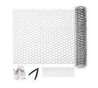 Xmccvt Filet de jardin, grillage hexagonal en fer galvanisé - Filet de clôture pour animaux et volailles - Pour travaux manuels, treillis, jardin, balcon, extérieur, parterres de fleurs, animaux