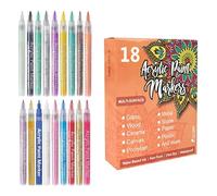 Xmccvt Stylo à ongles,Séchage rapide 18 couleurs stylo de dessin,Outils créatifs pour décoration d'ongles | Pour Application Maison Salon Fêtes Cadeaux Femmes Filles Adolescentes Vacances Été