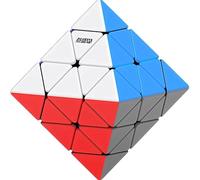 XMDCuber DianSheng FTO Face Turning Octahedron Magnetic Speed Cube,magnétique Octahedron Stickerless Version centrale noire du cube vitesse