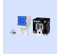 XMDCuber MoYo Meilong Robot 3x3 Cube Stickerless, Meilong Robot Display Box Edition 3x3 Speed Cube 55mm, Fun educational toys for collectible display (3x3)