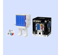 XMDCuber MoYo Meilong Robot 4x4 Cube Stickerless, Meilong Robot Display Box Edition 4x4x4 Speed Cube 59mm, Fun educational toys for collectible display