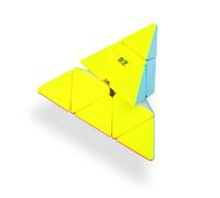 XMDCuber QY Toys 3x3 Pyramid Speed Cube Stickerless, 3x3x3 Pyraminx Triangle Magic Cube
