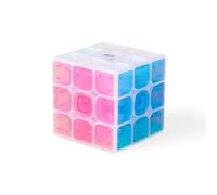 XMDCuber QY Toys ICY Amber Series Speed Cube 3 x 3 - Frosted Amber Colour, Stickerless & Smooth, 55.5 mm Puzzle Cube for Gifting & Collection