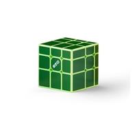 XMDCuber QY Toys Mirror Cube 3x3, Speed Cube Magnetic Stickerless 56MM Mirror Cube Magique 3x3x3, Jeu d'entraînement mental pour adultes et adolescents (Magnetic Green)