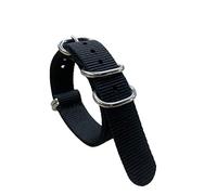 xmf Bracelet de montre en nylon balistique multicolore de 15 mm avec boucle en acier inoxydable