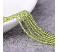 XMGKMN 2 mm 3 mm 3 A Peridot Perles lâches Bracelet semi-fini Collier Tassel Incrusté étoile Lune 1 pièce perles semi-finies (taille : 3 mm/barre (environ 130 pièces))