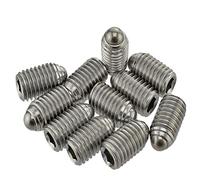XMGKMN 50 pièces/lot M6 x 8/10/12/16/20 Vis de jeu de pistons à boule à ressort hexagonale, perles ondulées de positionnement de billes vis serrées (couleur : 25 mm, taille : M6)