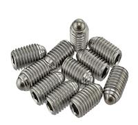 XMGKMN 50 pièces/lot M8 x 10/12/16/20/25/30 Vis de jeu de pistons à boule à ressort à douille hexagonale, perles ondulées de positionnement de billes vis serrées (couleur : 10 mm, taille : M6)