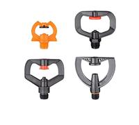 XMGKMN Facile à installer 1,27 cm DN15 Impact Impact Rain Shape Arroseur en plastique vert arroseur de pelouse (taille : 4 points Black Crash)