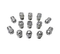 XMGKMN Facile à installer en acier inoxydable multi-tête atomisation poreuse refroidissement nettoyage buse solide cône haute pression (taille : 18 fils extérieurs)