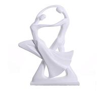 XMGoodday Résine Figurines Sculpture Statue Amour Décoration Artisanat Décor À La Maison Danse Couple-White